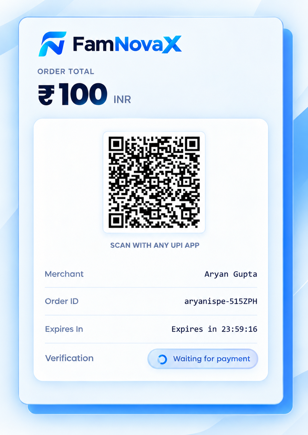 FamPay checkout screenshot